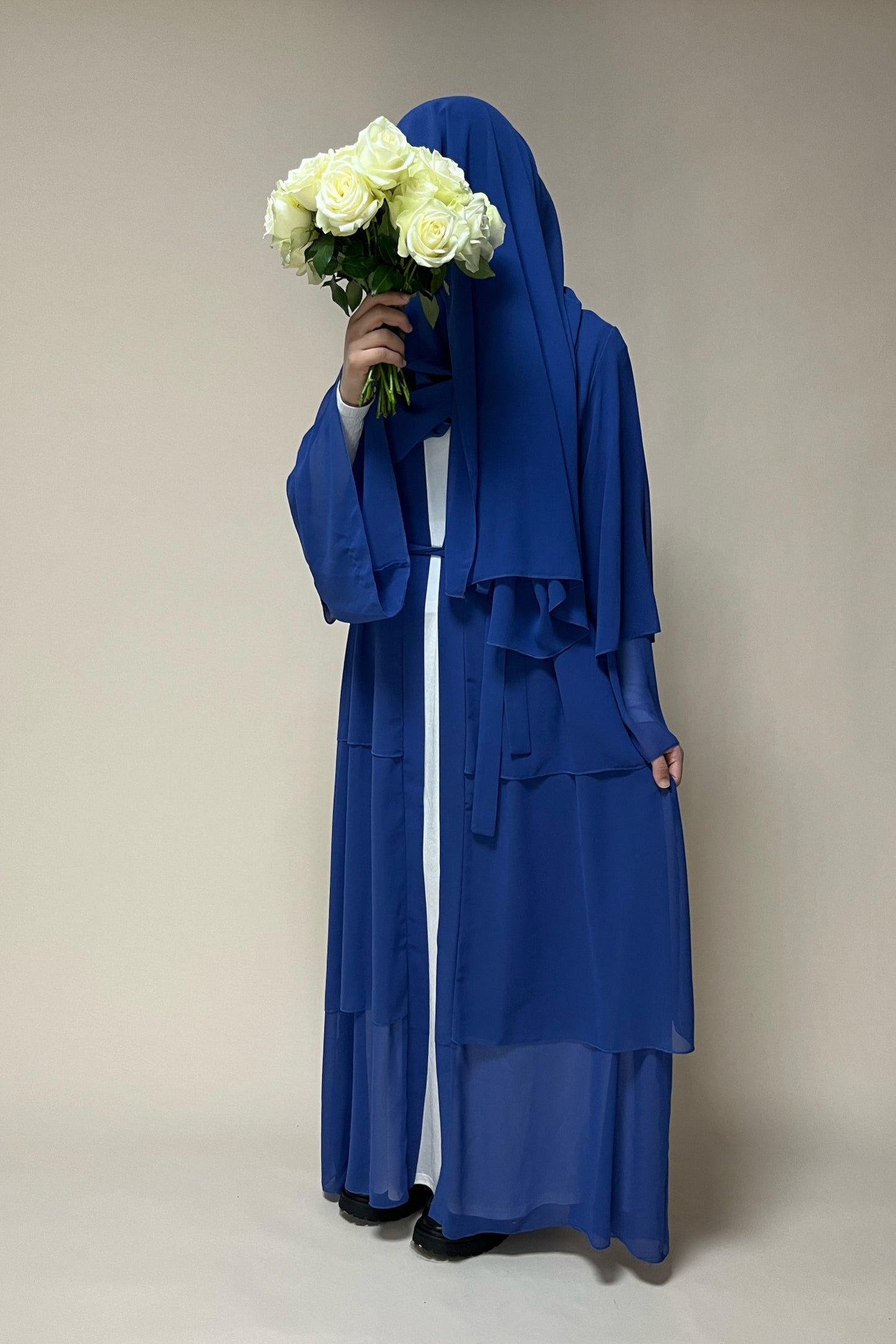 Inara open Abaya royal blue