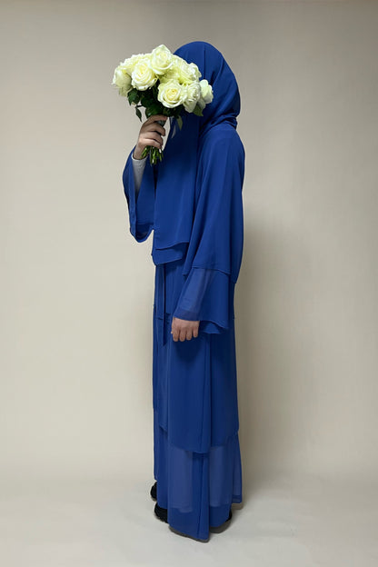 Inara open Abaya royal blue