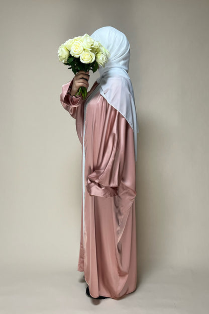 Omara open Abaya rosa