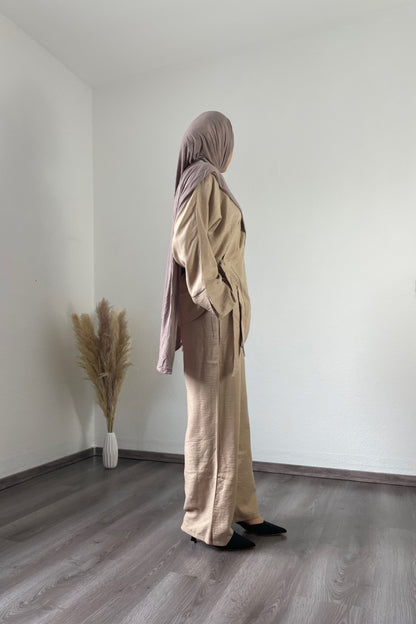 Yousra 2-Teiler beige