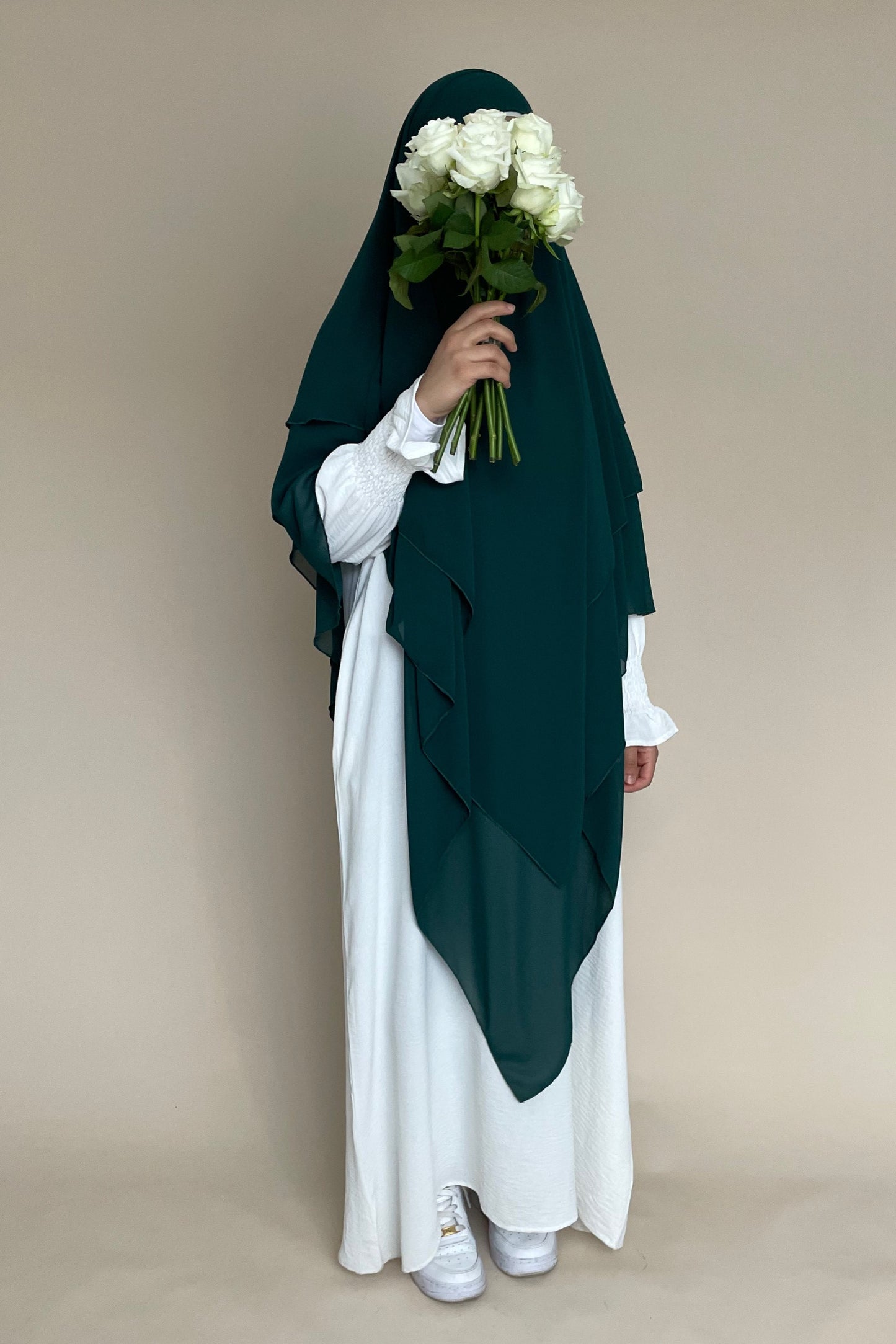 Khimar dreilagig Tannengrün