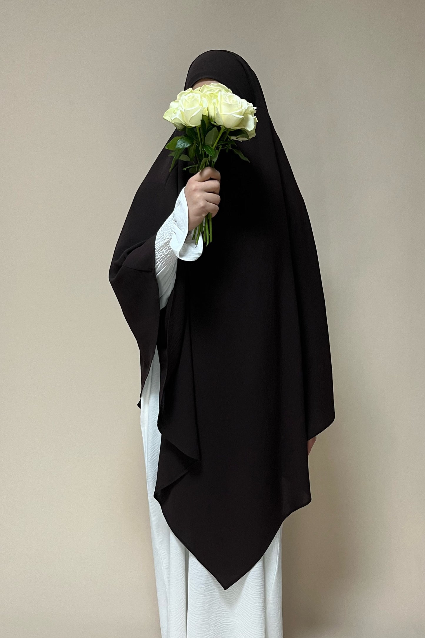 Khimar einlagig braun