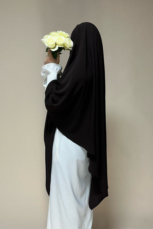 Khimar einlagig braun