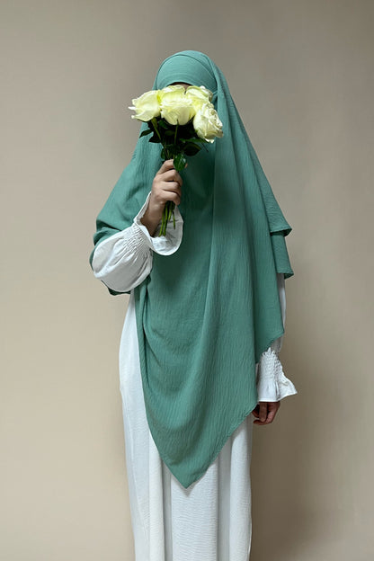 Khimar zweilagig mint green