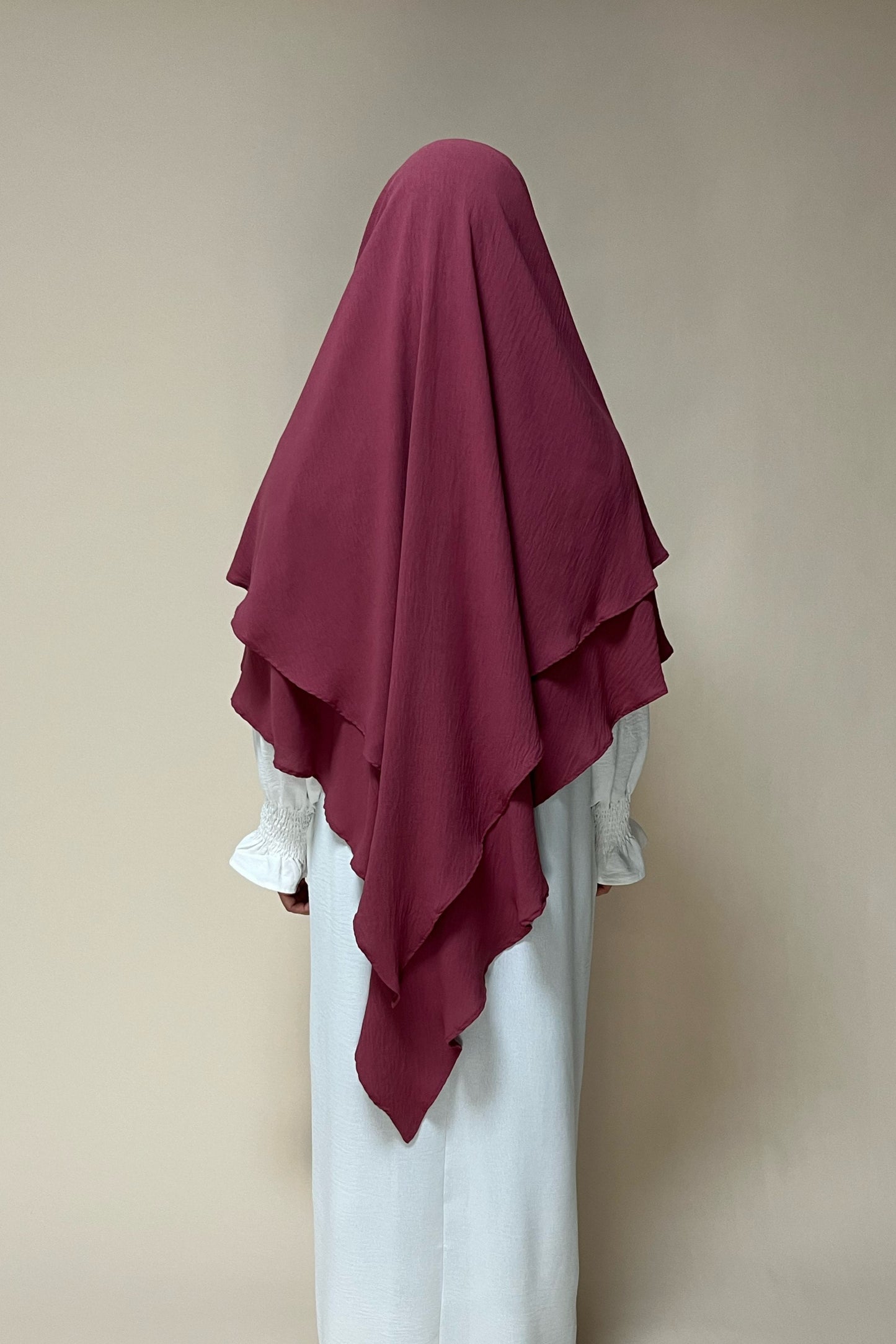 Khimar zweilagig maroon