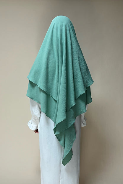 Khimar zweilagig mint green