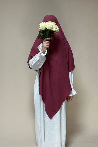 Khimar zweilagig maroon